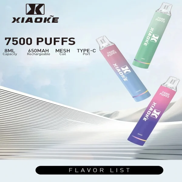 XIAOKE 梟客 7500口拋棄式電子菸